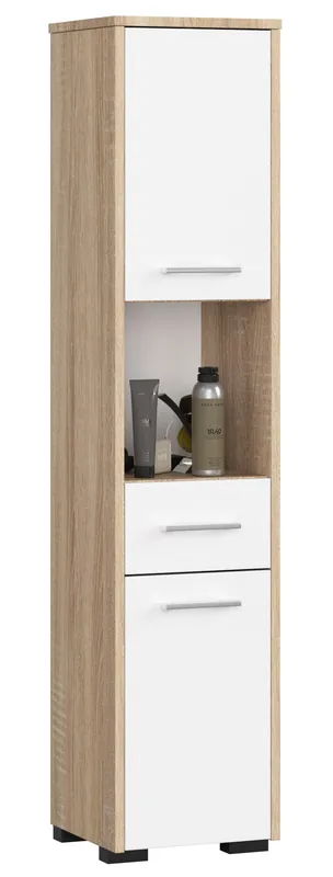 Sleva Koupelnová skříňka FIN 30 2D 1SZ 1W sonoma/bílá