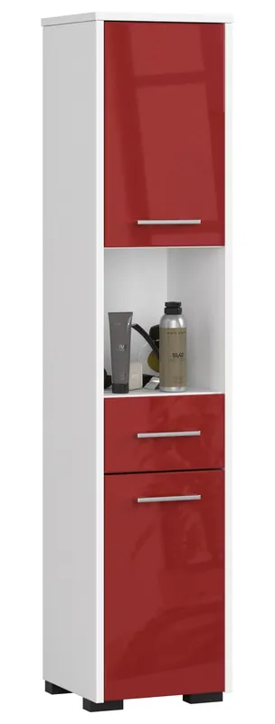Koupelnová skříňka FIN 2D 1SZ 1W červená, lesk Nízká Cena