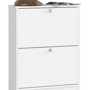 2 křídlový botník 60 cm, bílý Nejprodávanější