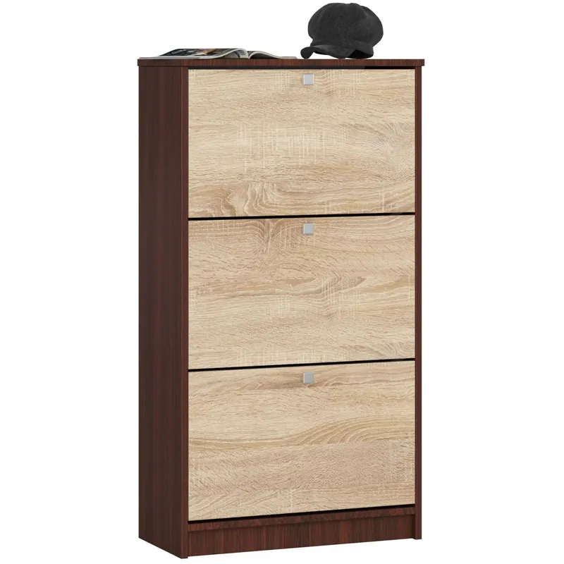 3 křídlový botník 60 cm, wenge/dub sonoma Cenová Bomba