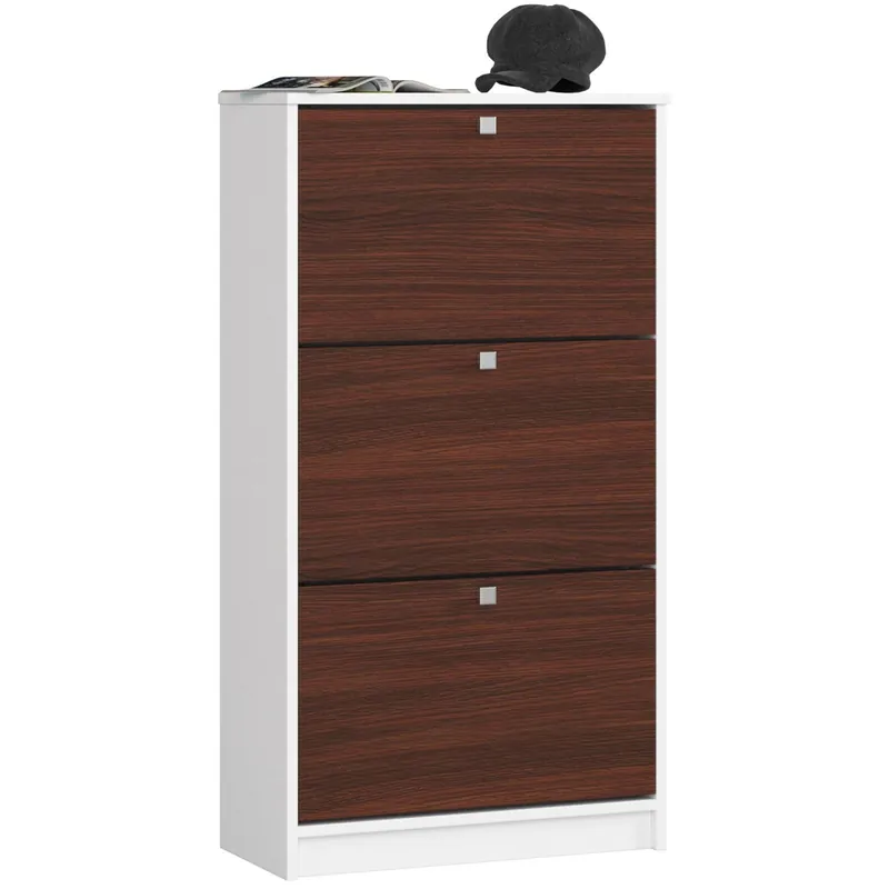 3 křídlový botník 60 cm, bílý/wenge Vrácení Zdarma