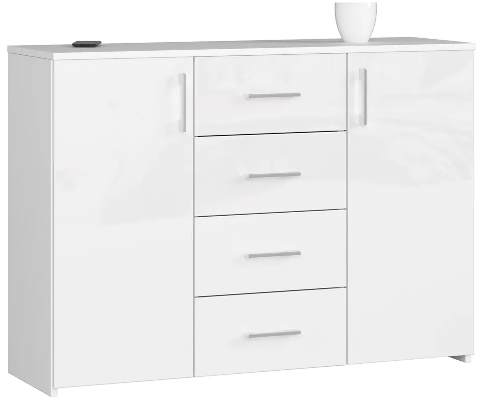 Komoda K45 bílá, lesk Novinka