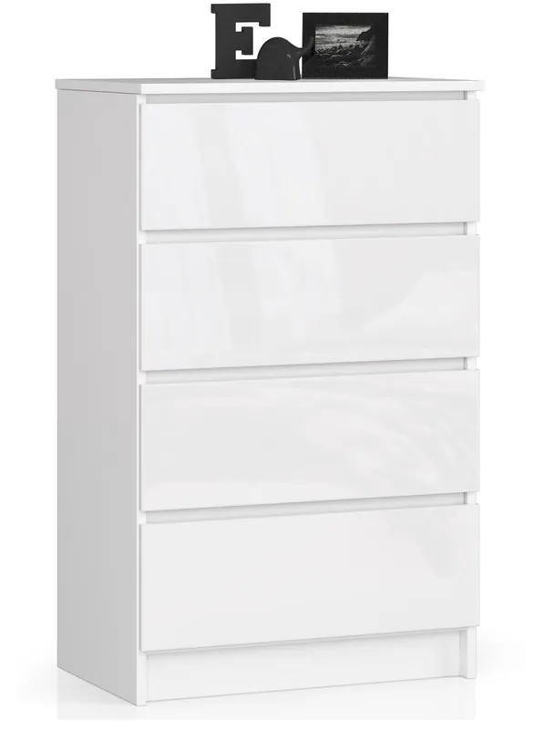 Oblíbený Komoda K60 4SZ CLP bílá, lesk