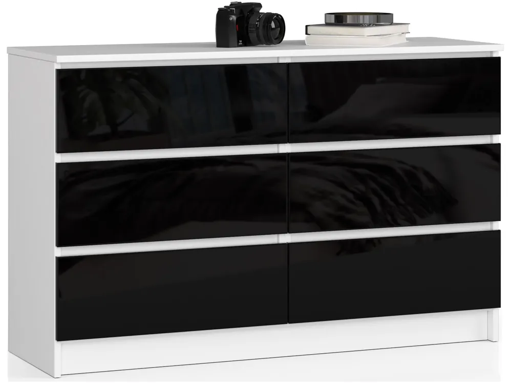 Expresní Doručení Komoda K120 6SZ CLP černá, lesk