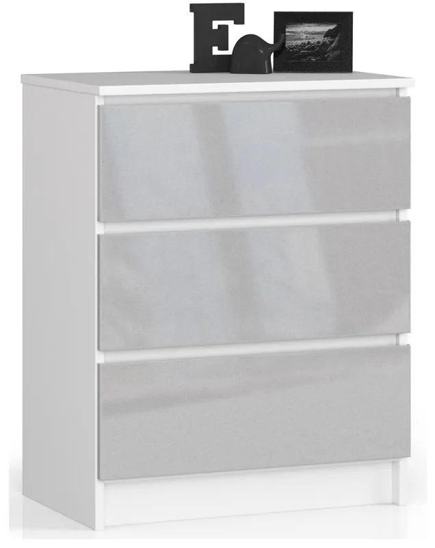 Komoda K60 3SZ CLP metalická, lesk Dokud Zásoby Vydrží