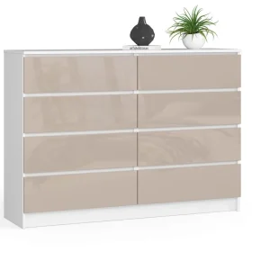 Značkový Komoda K140 8SZ CLP cappuccino, lesk