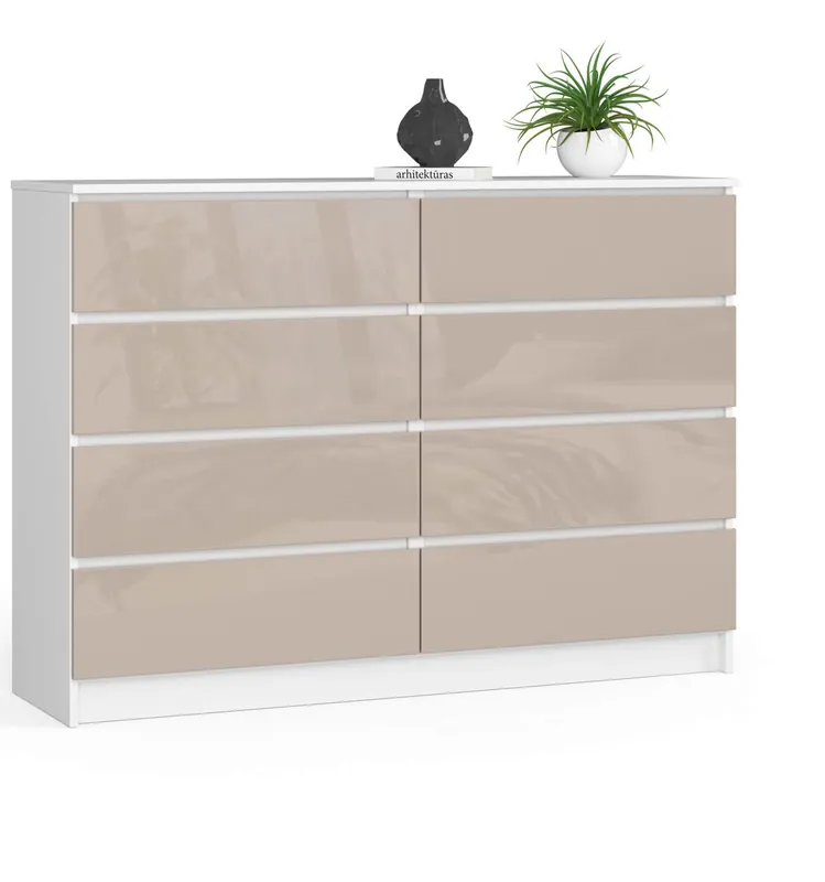 Značkový Komoda K140 8SZ CLP cappuccino, lesk
