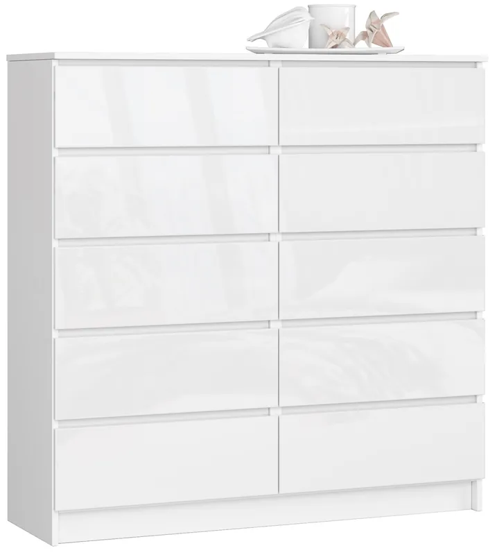 Horká Nabídka Komoda K120 10SZ CLP bílá, lesk