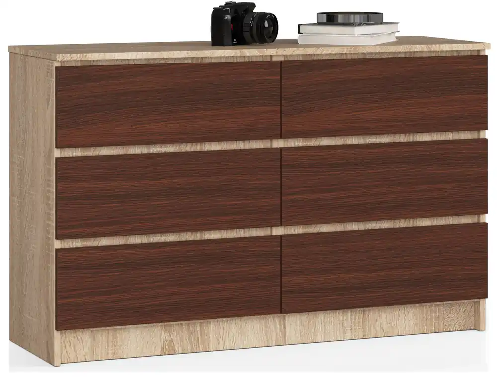 Nejlepší Volba Komoda K120 6SZ CLP dub sonoma/wenge