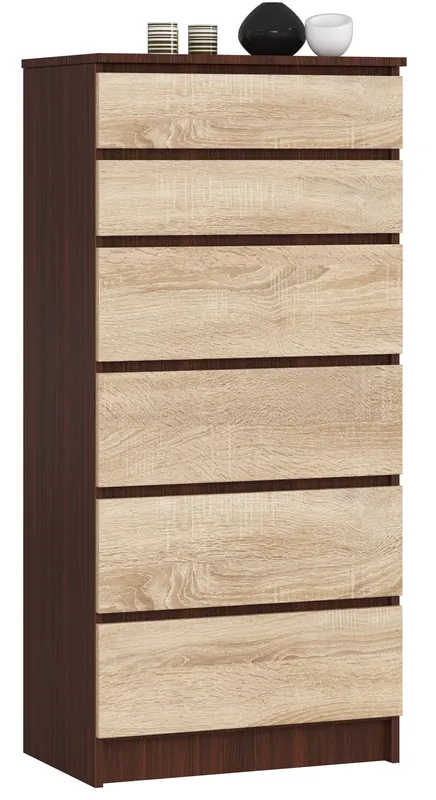 Oblíbený Komoda K60 6SZ CLP wenge/sonoma