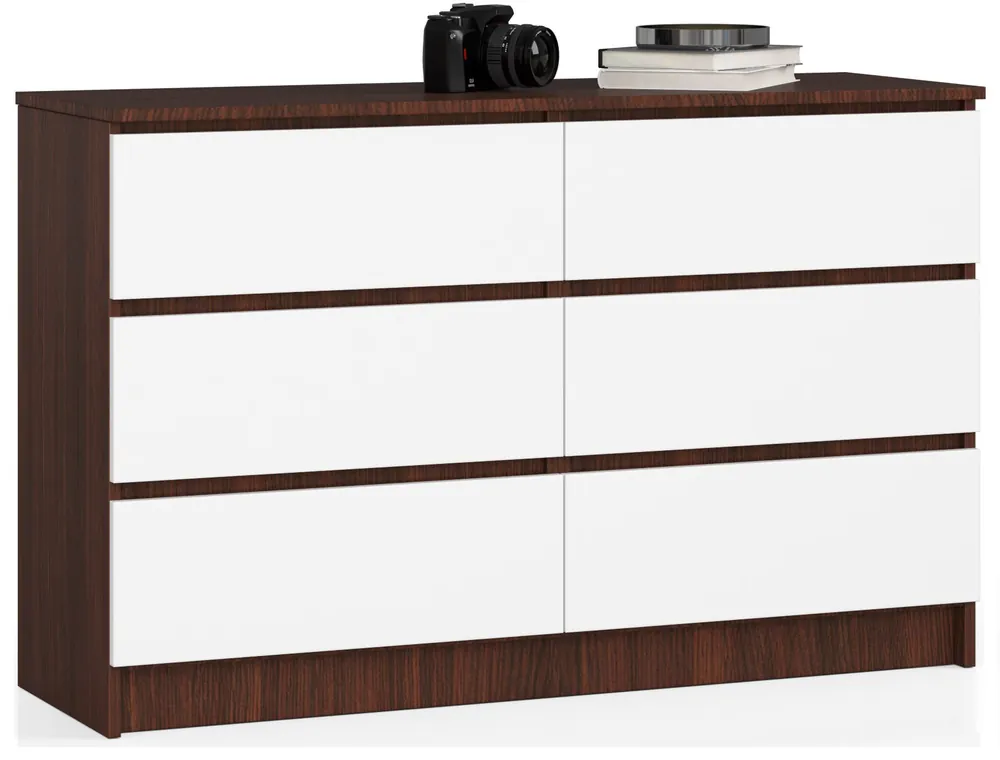 Sezónní Sleva Komoda K120 6SZ CLP wenge/bílá