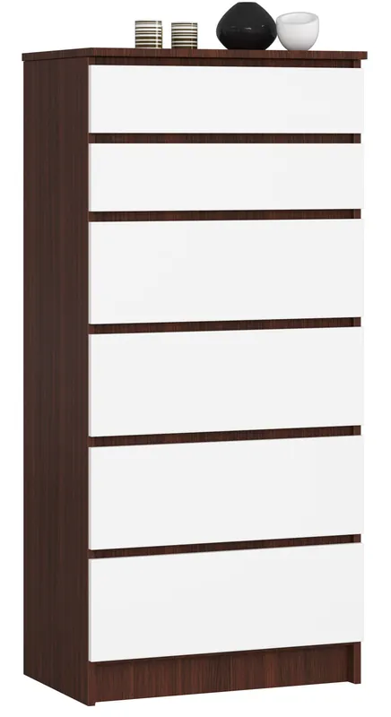 Hit Sezóny Komoda K60 6SZ CLP wenge/bílá