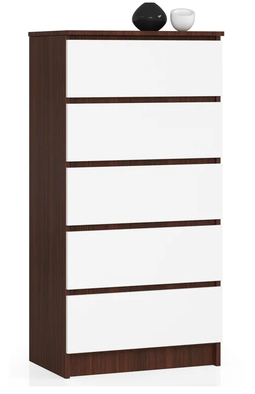 Komoda K60 5SZ CLP wenge / bílá Odeslání Ihned
