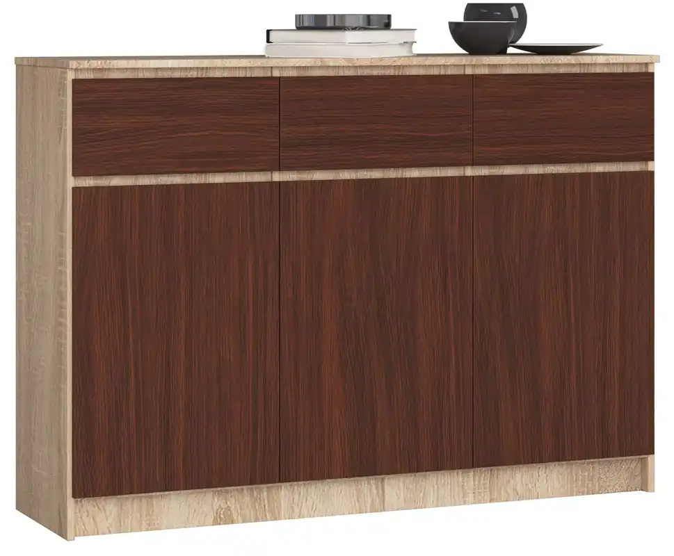 Kup Teď Komoda K140 3D 3SZ CLP sonoma / wenge