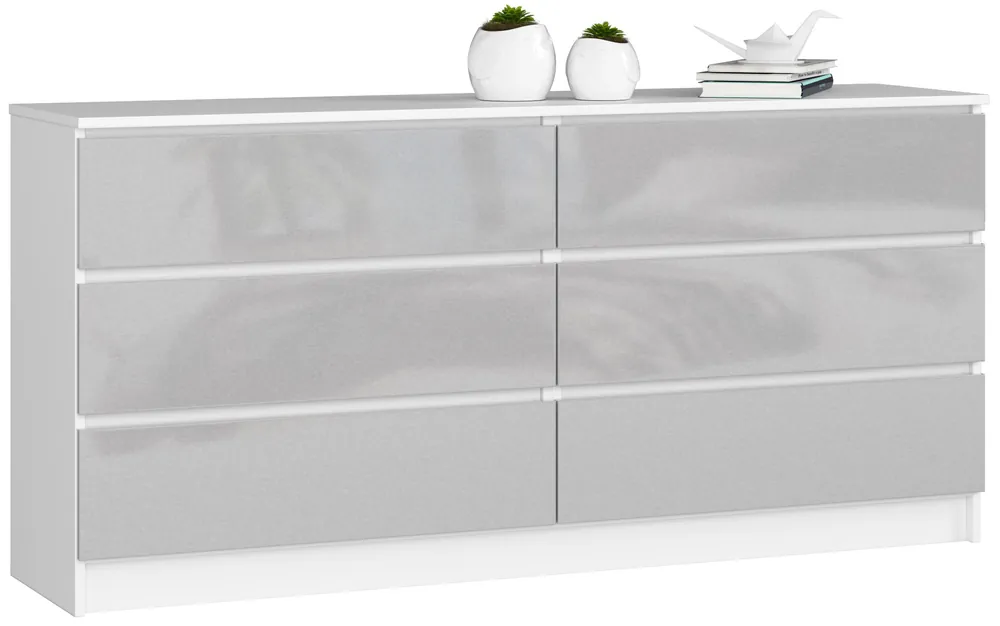 Komoda K160 6SZ CLP metalická lesk Nakupujte Hned