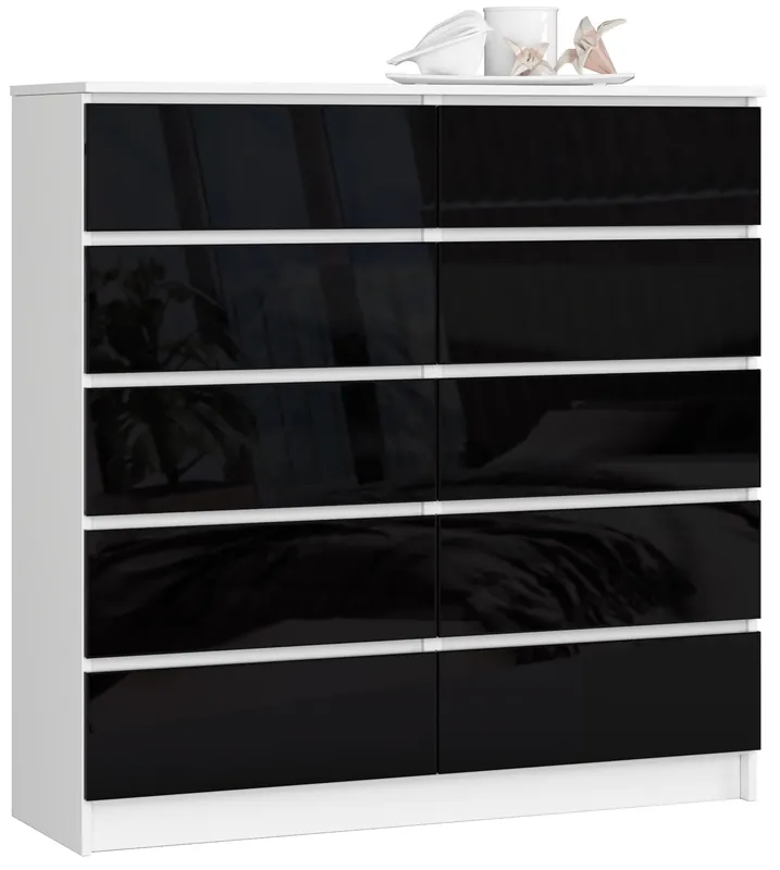 Komoda K120 10SZ CLP černá lesk Jen Po Omezenou Doba