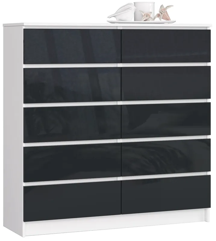 Komoda K120 10SZ CLP grafitová lesk Kup Teď
