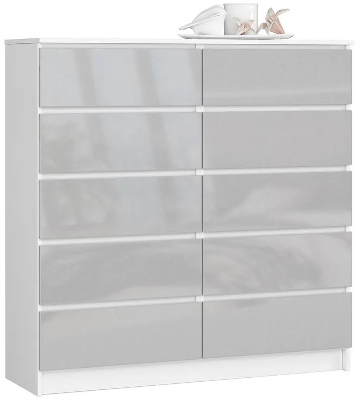 Akční Cena Komoda K120 10SZ CLP metalická lesk