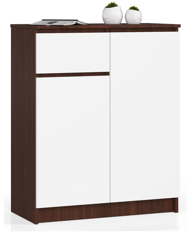Komoda K80 2D 1SZ CLP wenge/bílá Nejlepší Cena