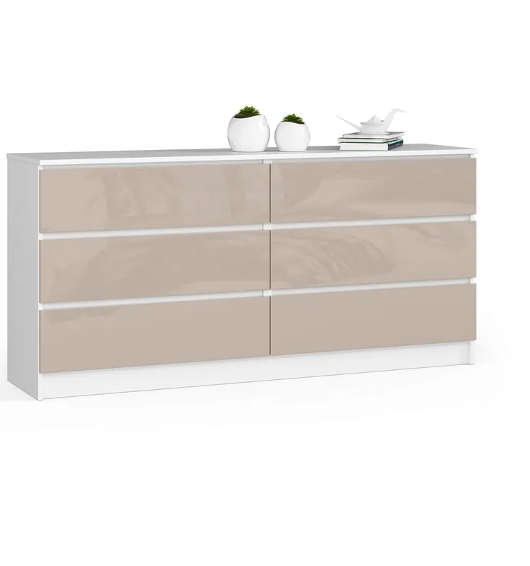 Komoda K160 6SZ CLP cappuccino lesk Jen Po Omezenou Doba