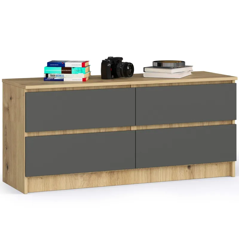 Must-Have Komoda K120 4SZ CLP dub artisan / šedá