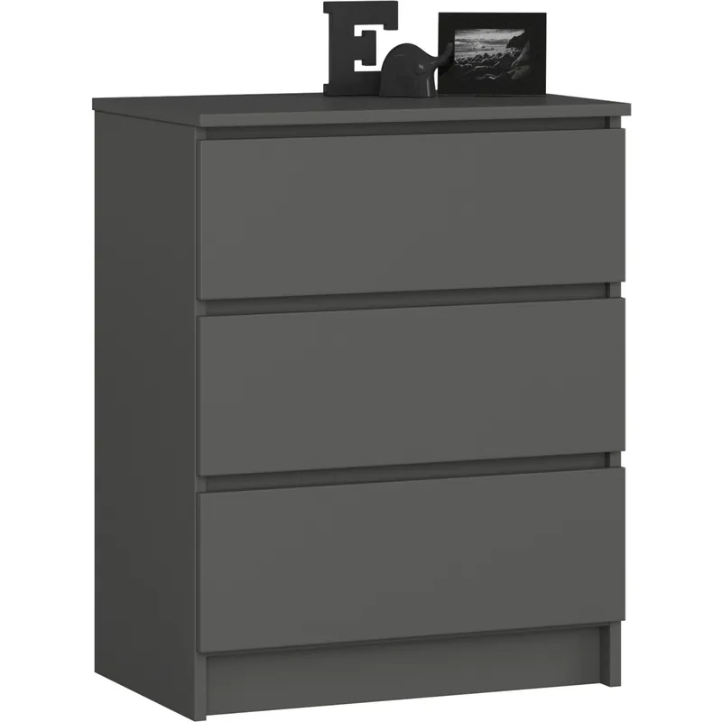 Top Prodej Komoda K60 3SZ CLP grafitová / šedá