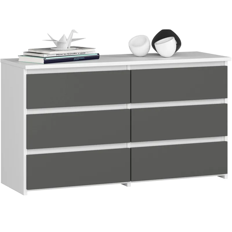 Hit Sezóny Komoda CL100 6SZ bílá / šedá