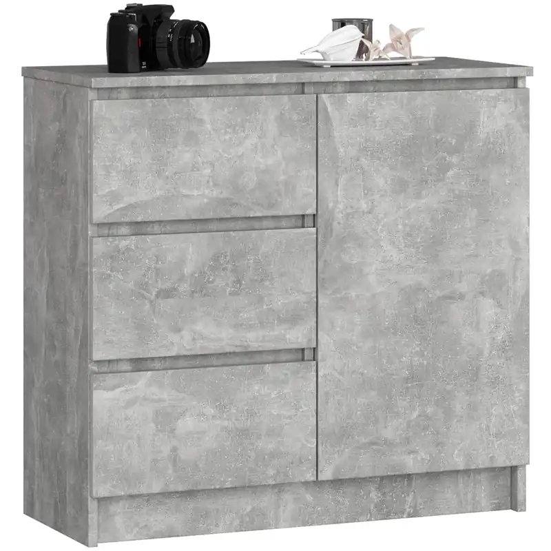 Komoda K80 JERRY 1D 3SZ beton Cenově Výhodný