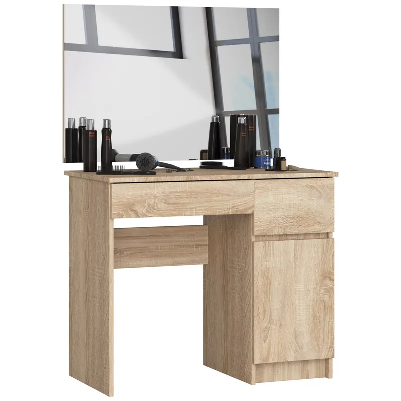 Finální Výprodej Toaletní stolek se zrcadlem CLP P-2/SL 900x600 pravý, dub sonoma