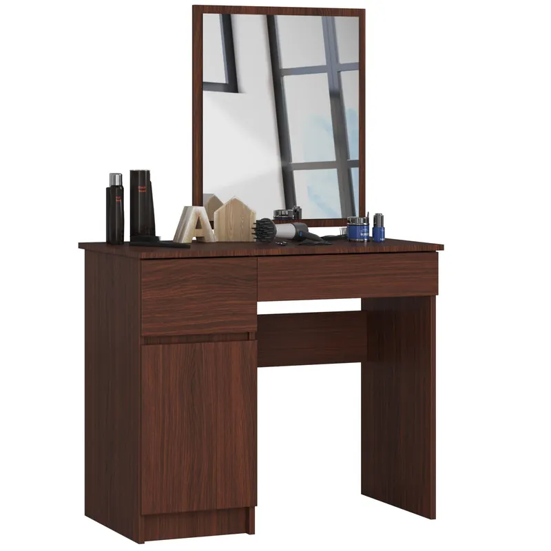 Toaletní stolek se zrcadlem CLP P-2/SL levý, wenge Must-Have