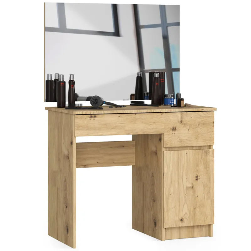 Toaletní stolek se zrcadlem CLP P-2/SL 900x600 pravý, dub artisan Zlevněný