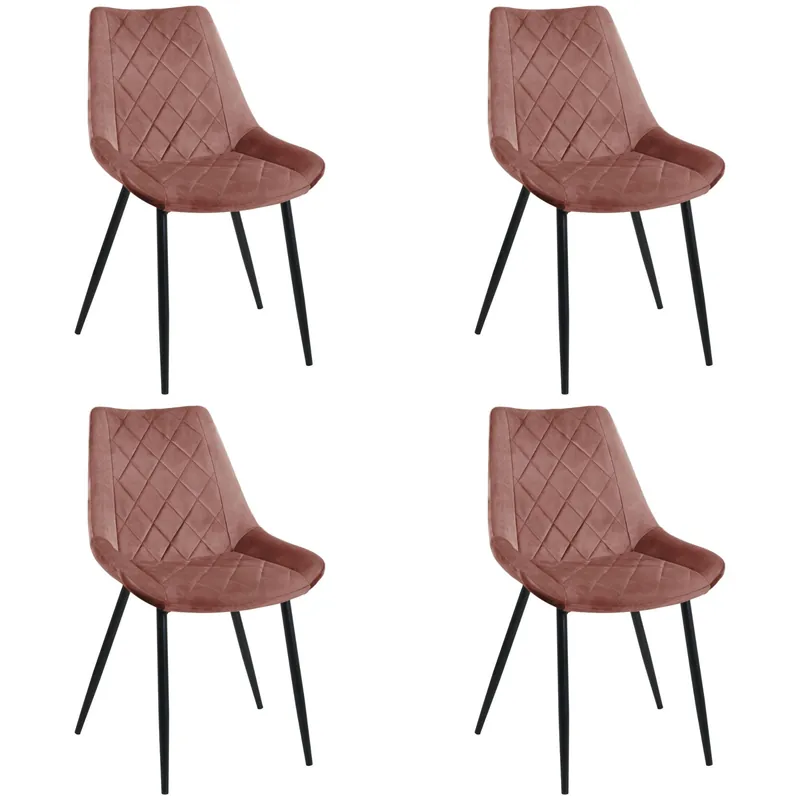 Cenová Bomba Set čtyř jídelních židlí SJ.0488 růžové