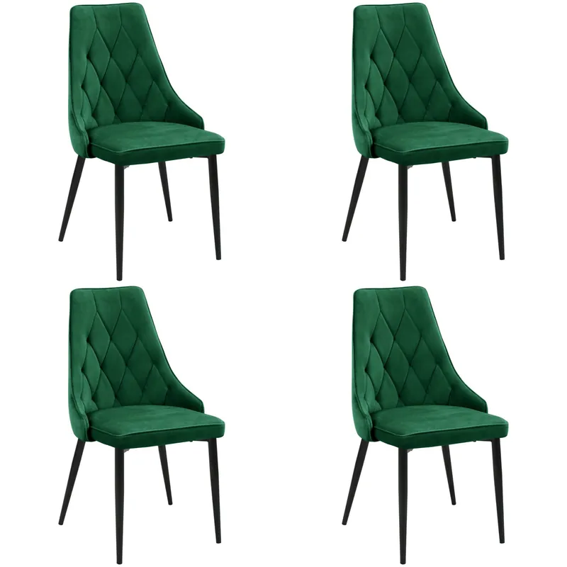 Set čtyř jídelních židlí SJ.054 lahvově zelené Cenově Výhodný