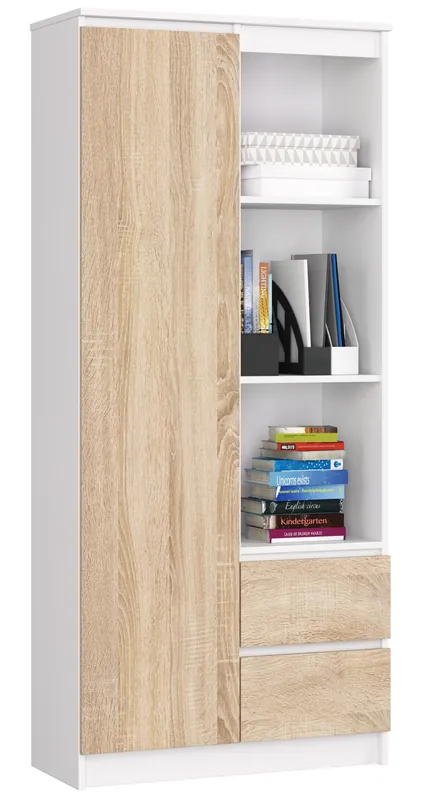 Rychlé Dodání Regál R 80 cm CLP R1, bílý/sonoma