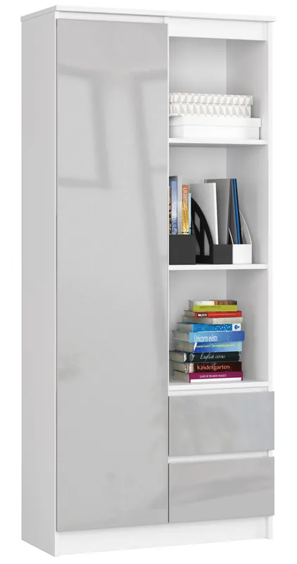 Regál R11 R80 1D 2SZ CLP bílý/metalický lesk Nejlepší Volba