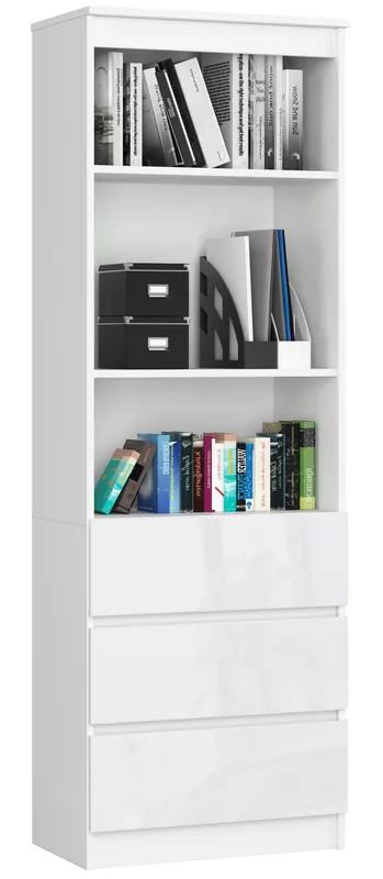 Sezónní Sleva Regál R60 3SZ 2P CLP bílý / bílý lesk