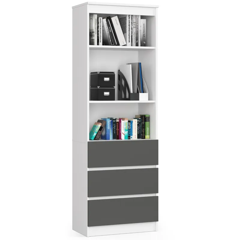 Akce Regál R60 3SZ 2P CLP bílý / šedý