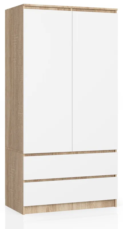 Super Cena Skříň S 90 cm 2D 2SZ CLP sonoma / bílá