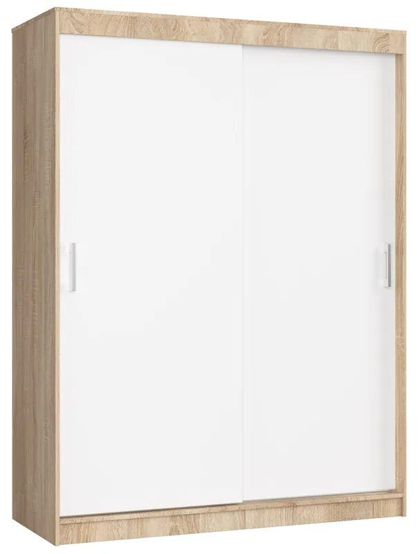 Šatní skříň s posuvnými dveřmi 150 cm CLP mono sonoma / bílá Levný