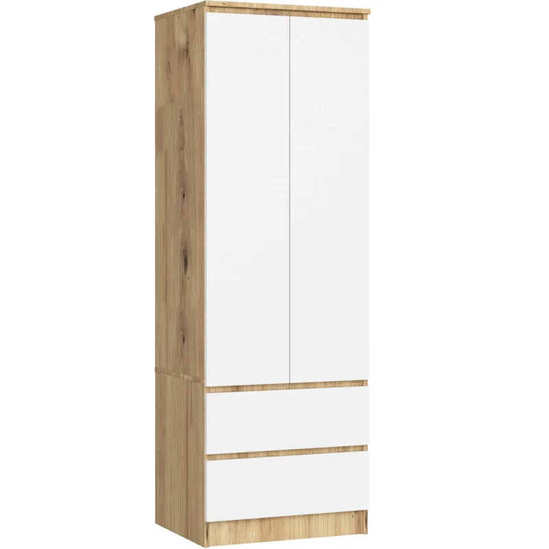 Skříň STAR S 60 cm 2D 2SZ dub artisan / bílá Ověřený