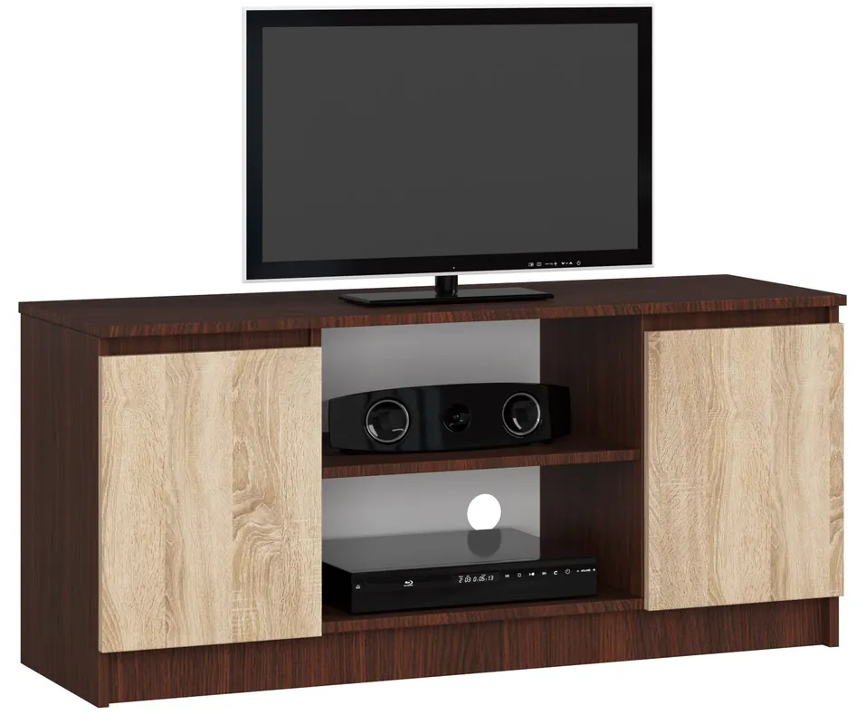 Stolek pod TV RTV 120 2D 1P wenge / sonoma Cenová Bomba