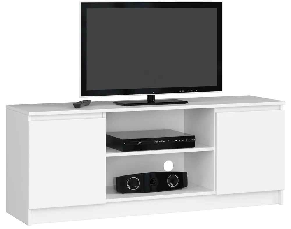 Stolek pod TV RTV 140 2D 1P bílý Výhodná Nabídka
