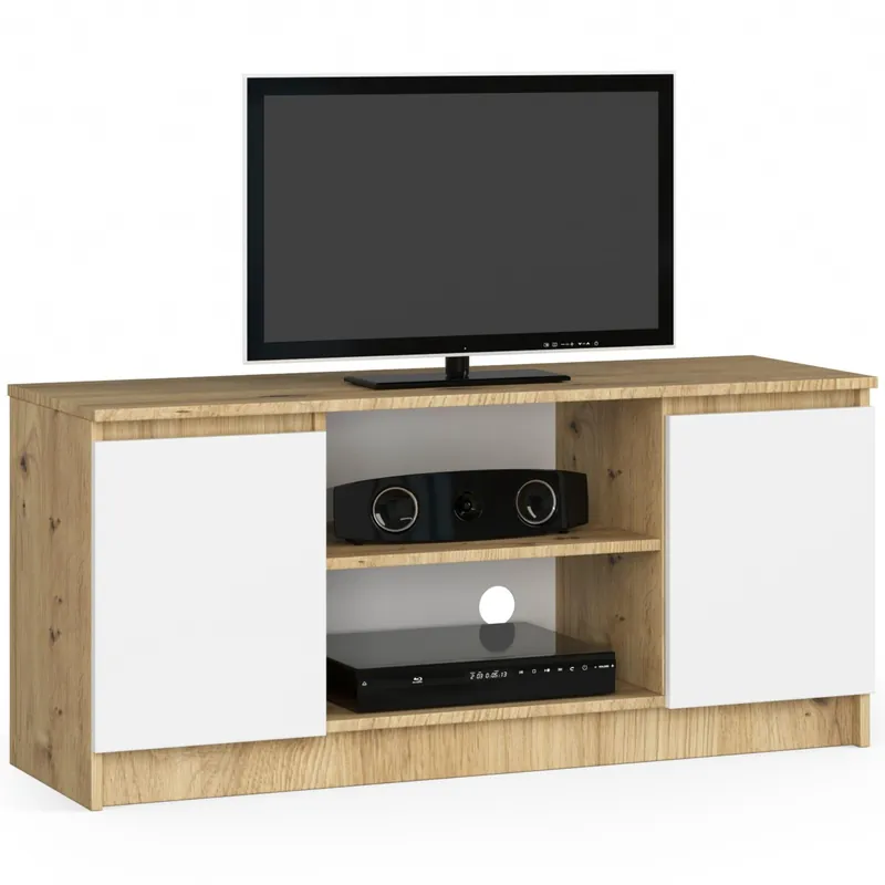 Stolek pod TV RTV 120 2D 1P dub artisan / bílý Ihned K Objednání