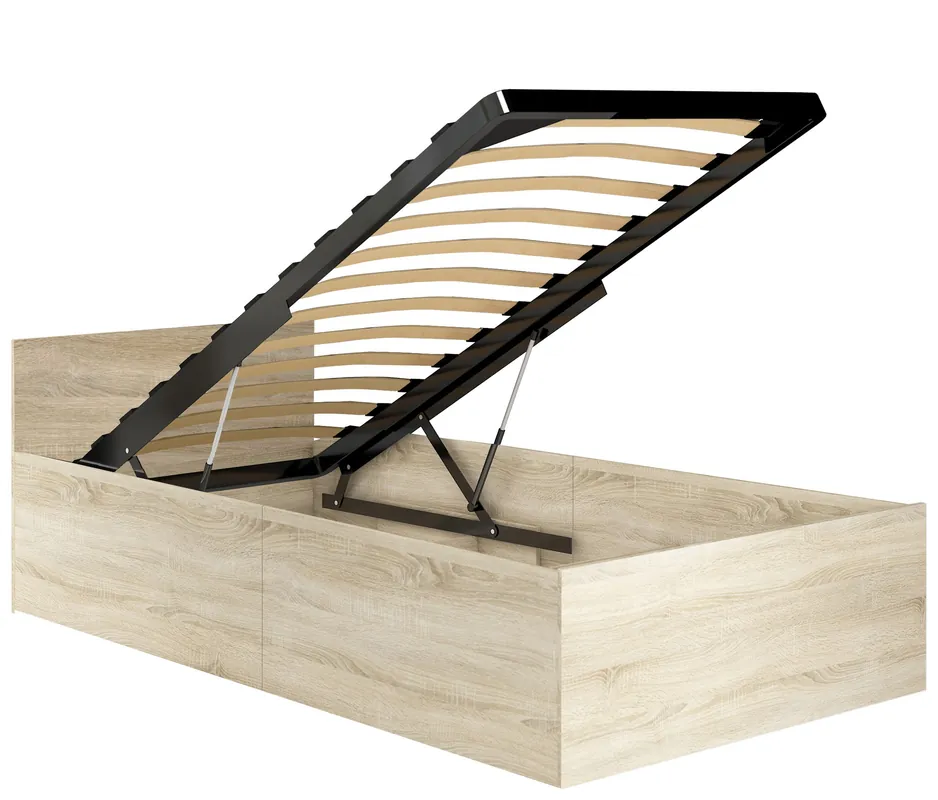 Cenový Hit Jednolůžková postel s roštem 90x200 cm, dub sonoma