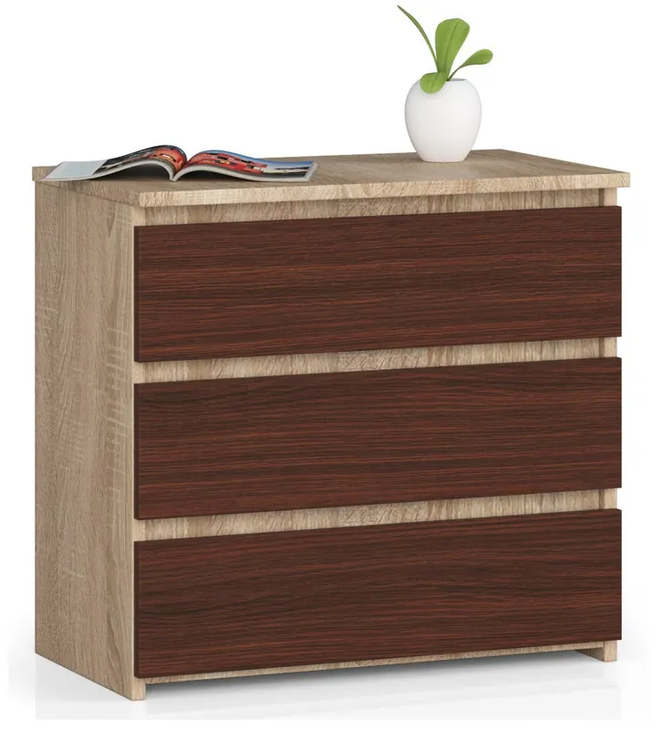Noční stolek CL3 3SZ CLP dub sonoma / wenge Vrácení Zdarma