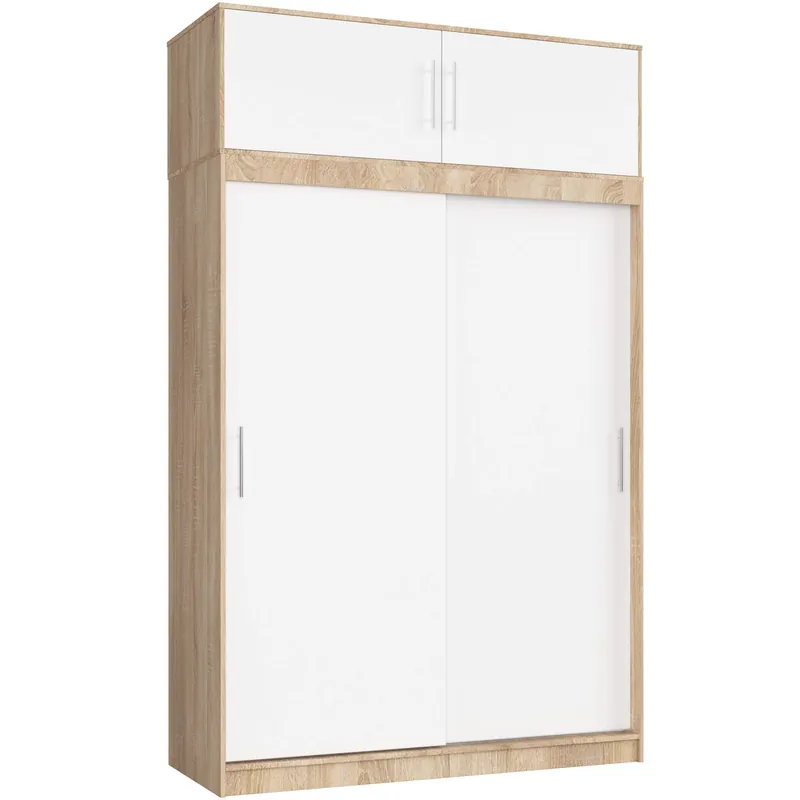 Skříň s posuvnými dveřmi a nástavcem 150 cm CLP mono sonoma / bílá Autentický