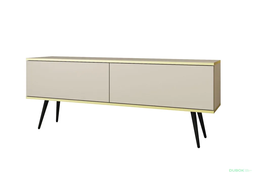 TV stolek RTV 135 béžový, černé nohy Oro Must-Have