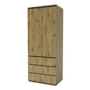 Značkový Skříň Idea 800/2100/570 tyč dub artisan / šedý grafit