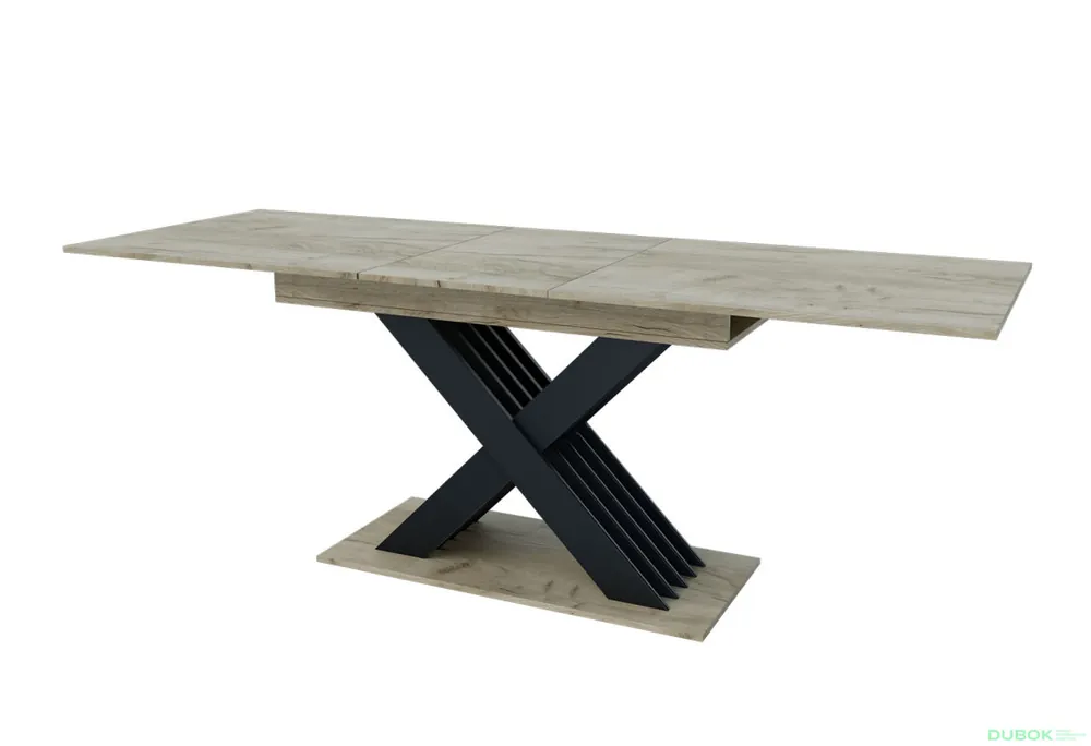 Must-Have Rozkládací stůl Cross dub kraft šedý / antracit