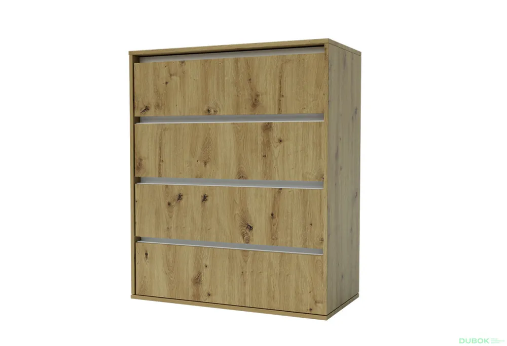 Výprodej Komoda Idea K 1000/800/4š dub artisan / nymphaea alba